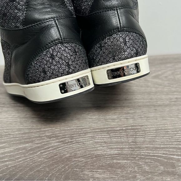 Authentic JIMMY CHOO Tokyo High Tops Sneakers Size 36 - Picture 10 of 16